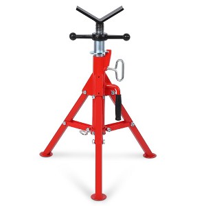V Head Pipe Stand with Adjustable Height (28-52 in), Foldable & Portable, 2500 LB Capacity, supports 1/2 to 12 in pipes for Pipefitters and Welding - 1 of 4