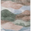 HomeRoots 8' X 10' Salmon And Emerald Abstract Washable Indoor Outdoor Area Rug - 4 of 4