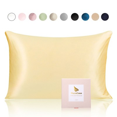 1 Pc Standard/20"x26" Silk Breathable Pillow Cases Yellow - PiccoCasa