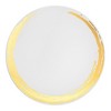 Smarty Had A Party 7.5" White w/ Gold Moonlight Plastic Salad Plates - 120 pcs - 2 of 4