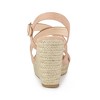 Allegra K Women's Espadrille Ankle Strap Crisscross Strap Wedges Sandals - 3 of 4