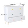 LIVAREEmlen 3 Drawer Nightstand for Bedroom, Storage Cabinet for Toddler Child for Living Room, Toddler Room, Nursery, Closet, Apartment (White) - 2 of 4