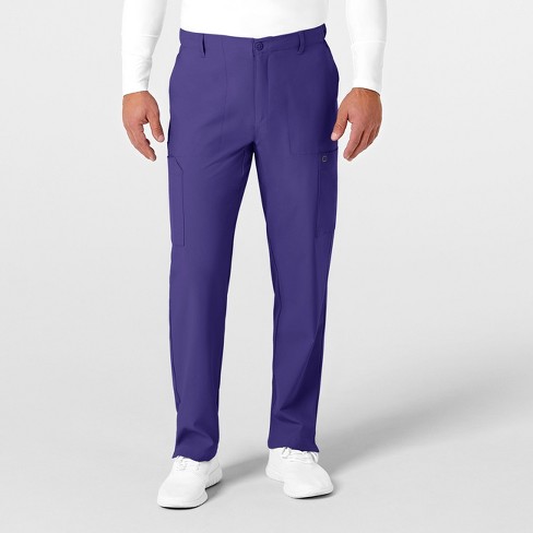 Wink Men's Flat Front Cargo Scrub Pant, Grape, 5x : Target