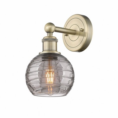 Athens Deco Swirl - 1 Light Wall Sconce In Industrial Style-10.5 Inches Tall and 6 Inches Wide
