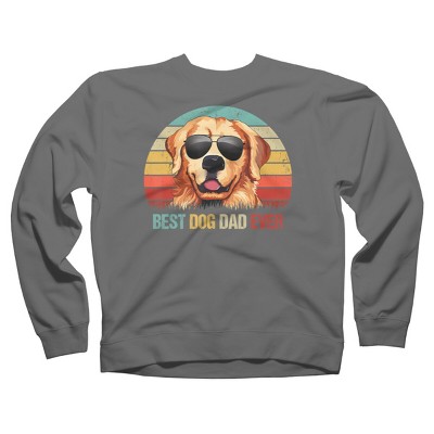 Adult Design By Humans Best Dog Dad Ever Golden Retriever By LuckyCharm99 Sweatshirt