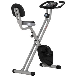 Soozier Foldable Upright Training Exercise Bike Indoor Stationary X Bike with 8 Levels of Magnetic Resistance for Aerobic Exercise - 1 of 4