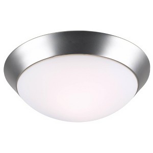 360 Lighting Davis Modern Ceiling Light Flush Mount Fixture 15" Wide Oil Rubbed Bronze 3-Light Frosted Glass Dome Shade for Bedroom Kitchen Hallway - 1 of 4