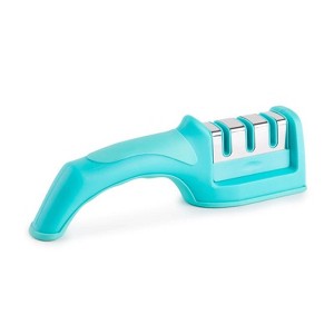 Core Home 3-Slot Comfort Grip Semi-Gloss Stainless Steel Knife Sharpener (Case of 6) - 1 of 1