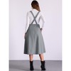 Allegra K Women's Overall Pinafore High Waist Cross Back A-Line Elegant Suspender Dress - 3 of 4