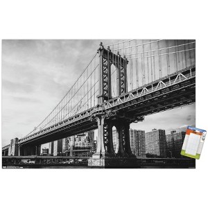 Trends International The Brooklyn Bridge - Iconic Unframed Wall Poster Prints - 1 of 4