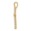 Black Bow Jewelry 14k Yellow Gold Small CZ Cross Pendant, 12 x 22mm - 2 of 4