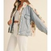 Women's Shearling and Denim Combo Jacket - MABLE - 2 of 4