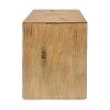 Okak Square-Column Outdoor Side Table, Patio Coffee Table with Wood-Like Distressed Finish, Patio End Table for Indoor, Outdoor - 4 of 4