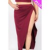 Slickblue Women's Plus Two Piece Crop Cami and Maxi Skirt Set, Split Thigh Design, Color Options, Size 1XL-3XL - 4 of 4