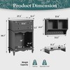 LOVMOR Vintage Small Storage Cabinet with Pet Bed, Hidden Cat Litter Box w/ Drawer & Semi-Open Space - 4 of 4