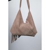 Rosalin - Dark Beige Suede Leather Tassel Shoulder Bag (Women) dark beige standart - 4 of 4