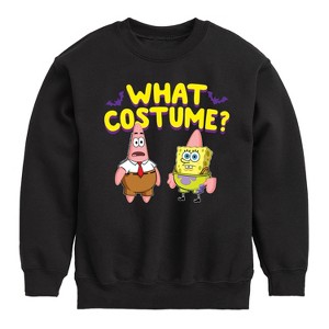 Boys' - SpongeBob SquarePants - What Costume Graphic Long Sleeve Fleece Sweatshirt - 1 of 4