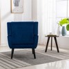 Modern Velvet Accent Chair with Curved Back and Padded Seat, Ergonomic Lounge Chair for Living Room, Bedroom - 4 of 4