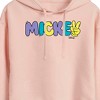 Women's - Disney - Mickey Multicolor Hand Peace Sign Cropped Graphic Hoodie - 2 of 3