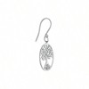 Sterling Silver Tree of Life Dangle Earrings Fashionable Temperament, Low Allergy Suitable for Women - 2 of 4