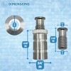 Poolzilla Stainless Steel 304 Pool Cover Anchor with Collar for Concrete and Pavers - 2 of 4