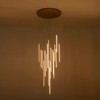 LLHZSY 18-Light Dimmable Integrated LED Chandelier Linear Kitchen Island Light Fixture-Gold - 4 of 4