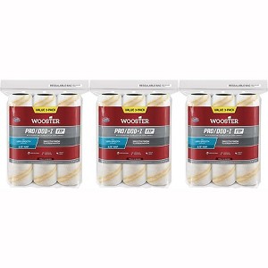Wooster Genuine 9" Pro/Doo-Z FTP 3/8" Nap 3 Sets Of 3-Pack Roller Cover # RR663-9-3PK - 1 of 3