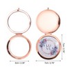 Unique Bargains Pocket Makeup Mirror Rose Gold Tone 1 Pc - 2 of 4