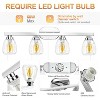 Coucheta 4 & 5-Light Bathroom Vanity Light Collection - Chrome with Hammered Glass Shade, E26 Socket, Multiple Base Shapes for Multiple Rooms - 3 of 4