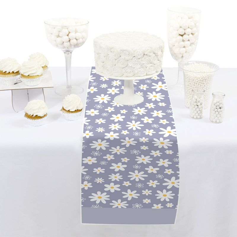 Big Dot of Happiness Purple Daisy Flowers - Petite Floral Party Paper Table Runner - 12 x 60 inches, 3 of 6