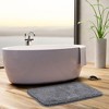 PiccoCasa Plush Shaggy Non-Slip Bath Mat Thick Bathroom Rug Show Door Mat Carpet - 2 of 4
