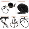 Kumasinova Counter Height Bar Stools Set of 2, Faux Leather Upholstered Counter Stools with S-Shaped Metal Frame, Modern Dining Chairs with Footrest - 4 of 4