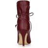 Allegra K Women's Pointed Toe Drawstring Pull on Stiletto Heel Ankle Boots - 4 of 4
