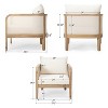 Christopher Knight Home Linksy 2pc Modern Patio Acacia Club Chair Set Water Repellent Cushion - 3 of 4