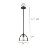 Chloe Lighting Ironclad Industrial 1 Light Rubbed Bronze Mini Ceiling Pendant 9" Wide - 3 of 3