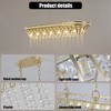8 Light K9 Crystal Chandeliers Light Fixtures Adjustable Chain Modern Oval Ceiling Lights for Dining Room Kitchen Transparent - 3 of 4