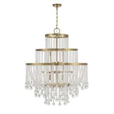 Savoy House Luna 5 - Light Chandelier in  Warm Brass