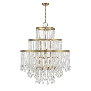 Savoy House Luna 5 - Light Chandelier in  Warm Brass - 1 of 1