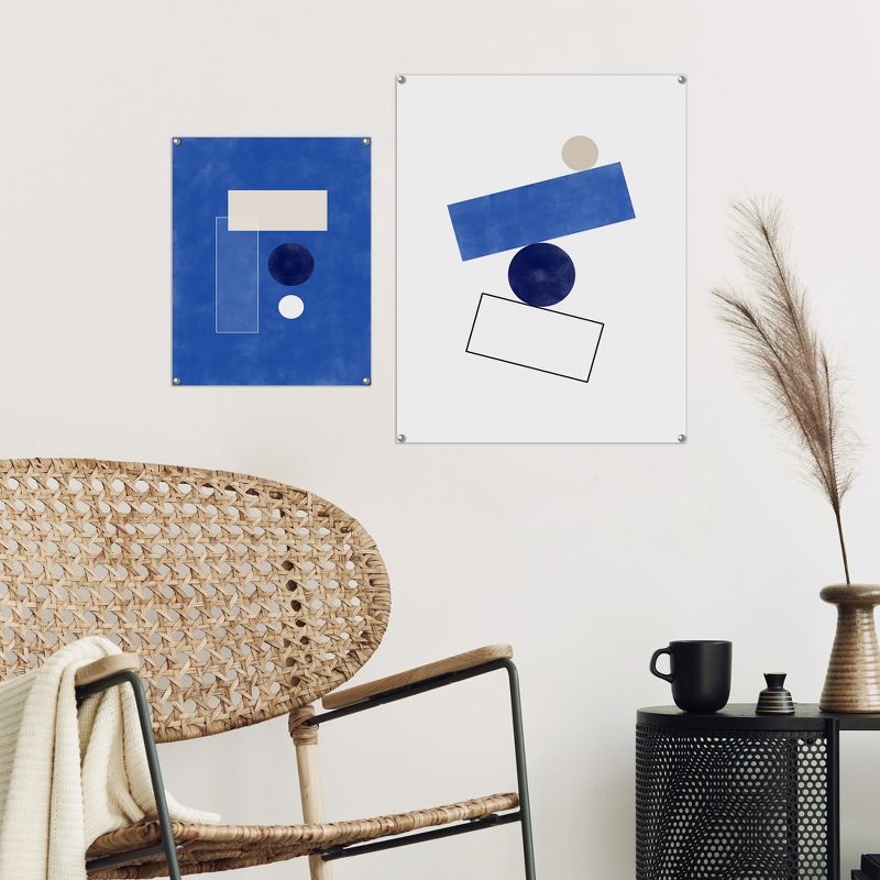 Americanflat - Minimalist Blue Geometric by The Print Republic - boho minimalist Wall Art, 1 of 7