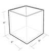 Azar Displays 6" Deluxe Clear Acrylic Square Cube Bin for Counter, 2-Pack - 4 of 4