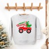 The Juniper Shop Christmas Dino Truck Youth Ultra-Soft Graphic Sweatshirt - 2 of 3