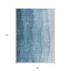 Denim Blue And Navy Blue Ombre Washable Indoor Outdoor Area Rug - 3 of 4
