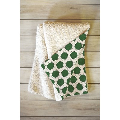 66"x50" Holli Zollinger Pincushion Dot Throw Blanket Green - Deny Designs