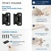 Amerock Single Demountable Hinges for 1/4" Overlay Cabinet Doors – Set of 2 - 4 of 4