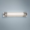 Minka Lavery Modern Wall Light Brushed Nickel Hardwired 24 1/4" Fixture LED Light Bar Opal White Glass Black Accents for Bathroom - image 2 of 2