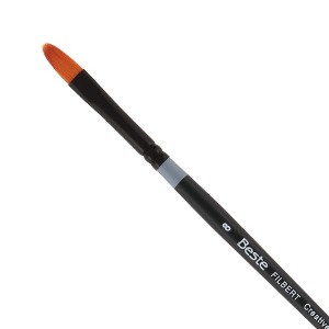 Creative Mark Beste Golden Taklon Filbert #6x0 Artist Brush, Professional Watercolor Brushes, For Acrylic Painting, Short Handle, Sharp Edges, - 1 of 4