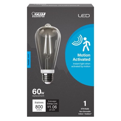 Feit Electric ST19 E26 (Medium) LED Motion Activated Bulb Daylight 60 Watt Equivalence 1 pk