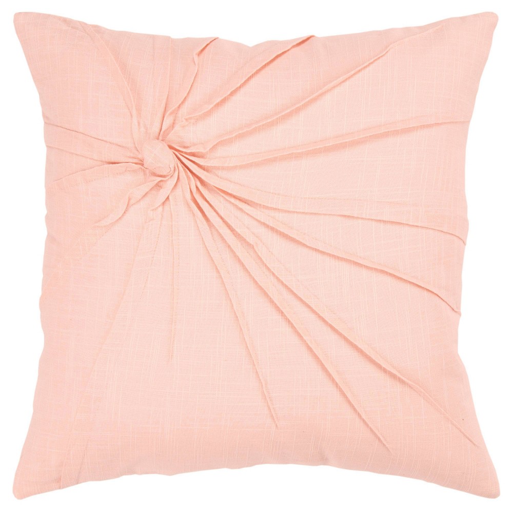 Photos - Pillow 18"x18" Poly Filled Square Throw  Pink - Rizzy Home