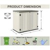 FURNIinspire Storage Sheds, Garden Storage Shed Tool House with Flip Cover and Sliding Door, Spacious Layout for Backyard, White, 50"*29"*41" - 4 of 4
