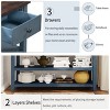 NicBex Retro Console Table for Entryway,Entryway Table with 3 Drawers & 2 Open Shelves,Sofa Table for Living Room,Behind Couch,Hallway - 4 of 4